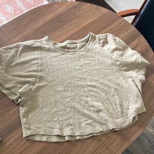 Casual Beige Cropped T-Shirt